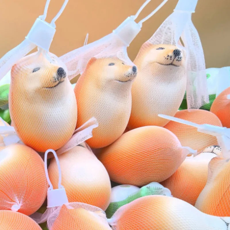 Shibako Dog Egg Squishy Shiba Inu Realistic Egg Shape Desk Decor Fun Dog Vent Creative Gift Ornaments for Home Offices Fun Gifts