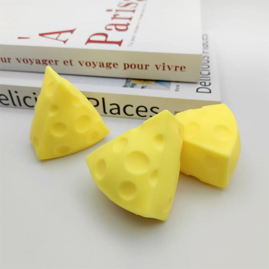 Cheese Squishy Toy Simulation Cheese Squeeze Toy Soft Cute Decompressing Pinching Cheese Sticky Slow Rebound for Adults Toy
