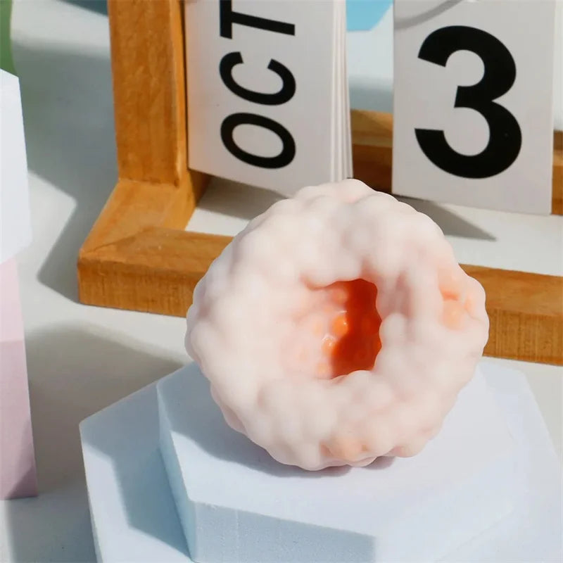 Shapeable Vacuum Squishies Sand Ball Grape Stress Ball Stress Relief Noisy Ball Desktop Squeezing Soothing Toy Birthday Gift