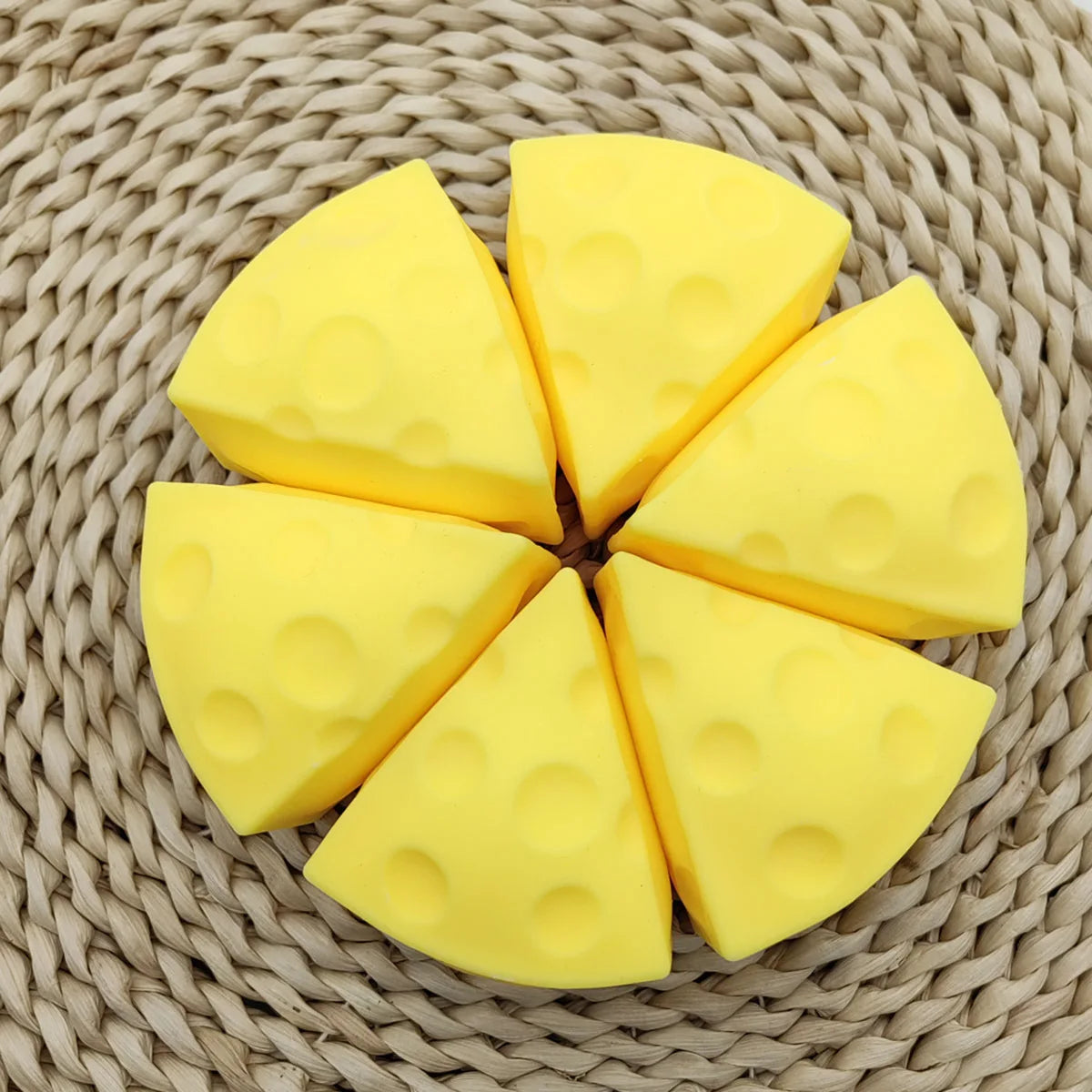 Cheese Squishy Toy Simulation Cheese Squeeze Toy Soft Cute Decompressing Pinching Cheese Sticky Slow Rebound for Adults Toy
