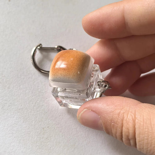 Funny Bread Keycap Stress Relief Clicker Keyring
