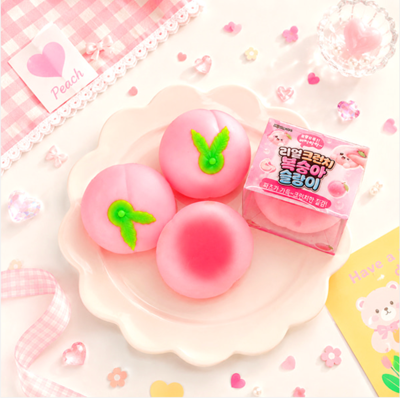 Crunchy Peach Slime Squishy