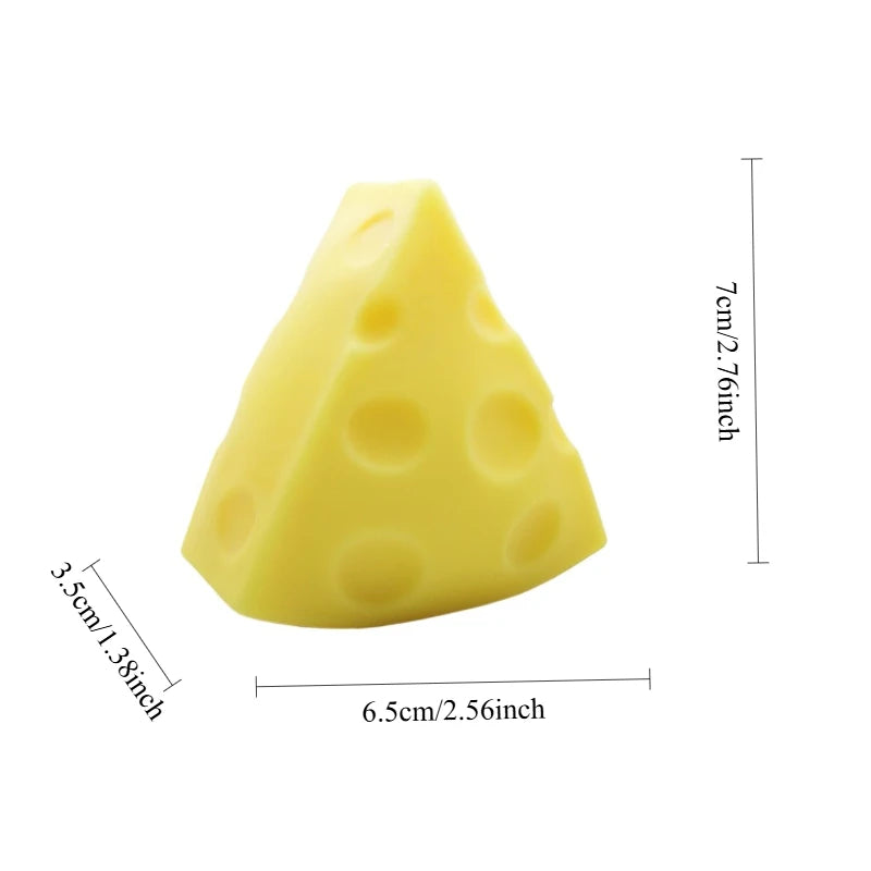 Cheese Squishy Toy Simulation Cheese Squeeze Toy Soft Cute Decompressing Pinching Cheese Sticky Slow Rebound for Adults Toy