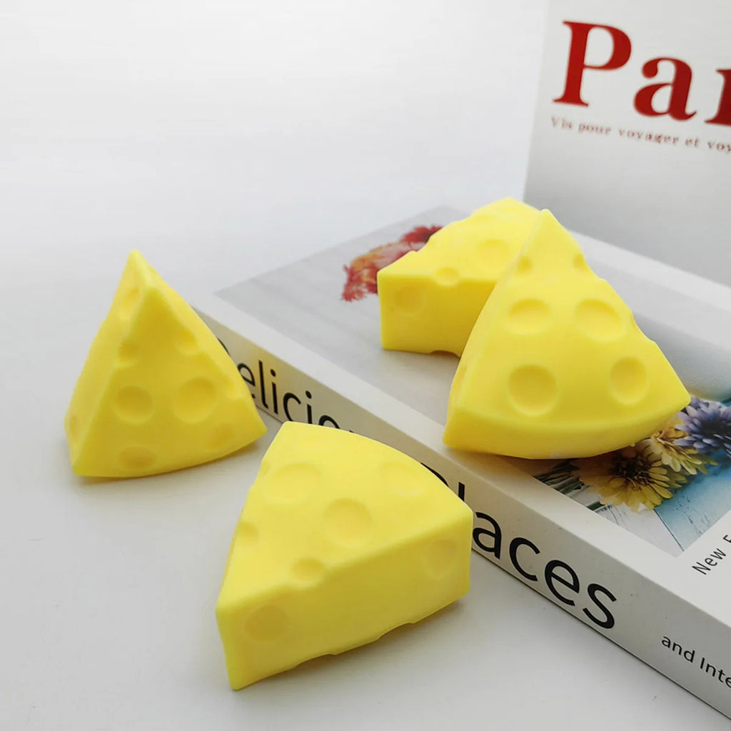 Cheese Squishy Toy Simulation Cheese Squeeze Toy Soft Cute Decompressing Pinching Cheese Sticky Slow Rebound for Adults Toy