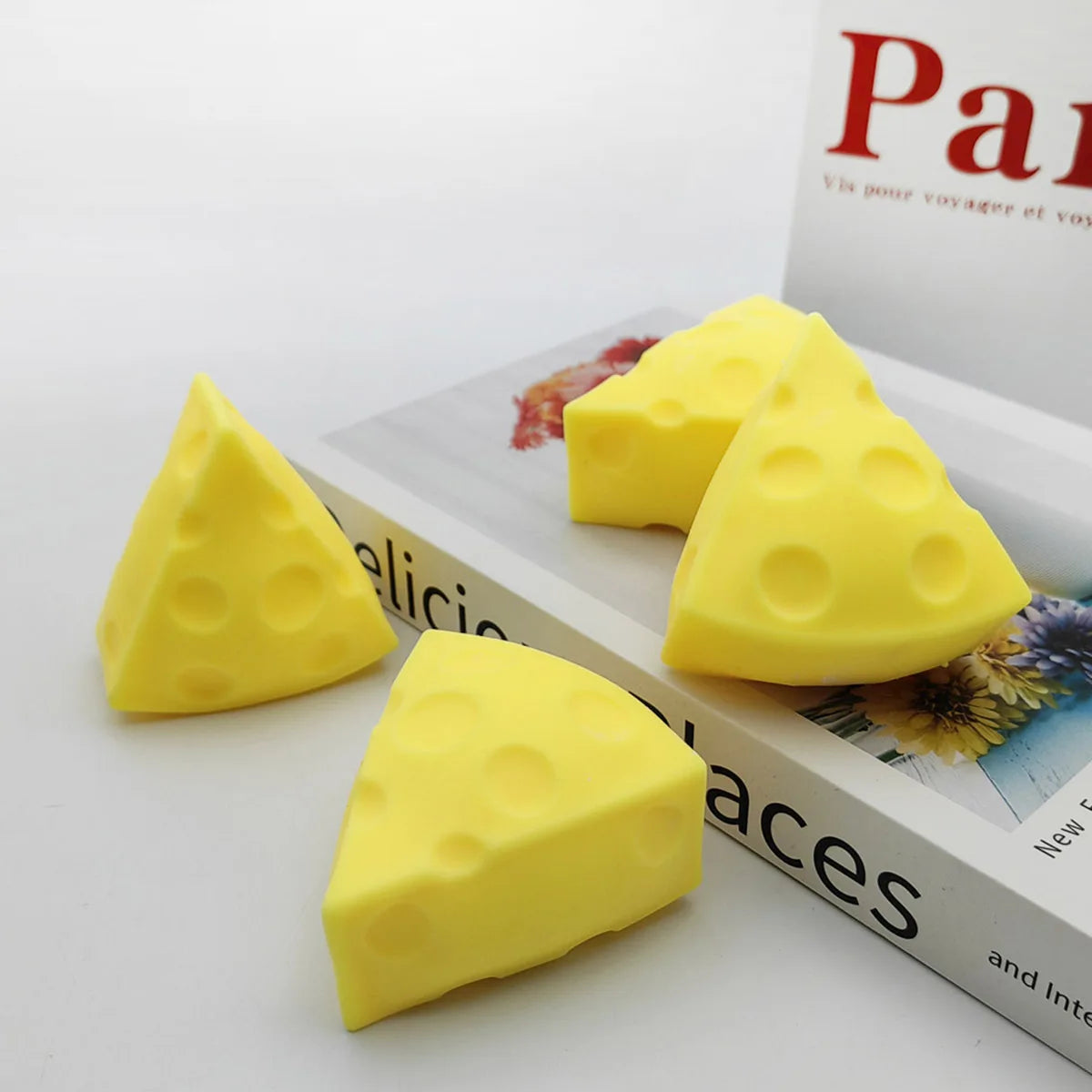 Cheese Squishy Toy Simulation Cheese Squeeze Toy Soft Cute Decompressing Pinching Cheese Sticky Slow Rebound for Adults Toy