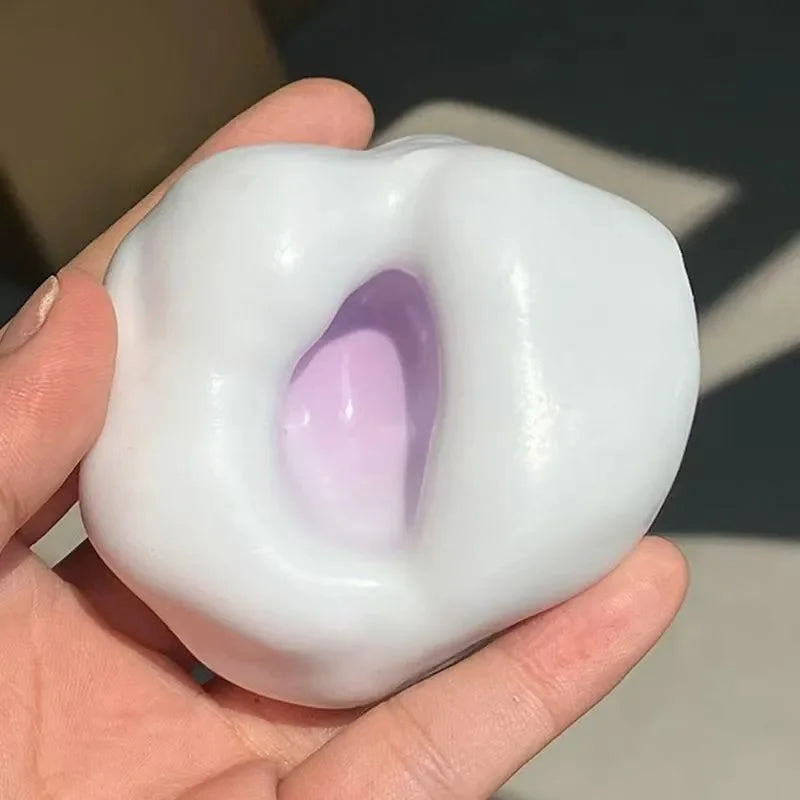 Shapeable Vacuum Squishies Sand Ball Grape Stress Ball Stress Relief Noisy Ball Desktop Squeezing Soothing Toy Birthday Gift