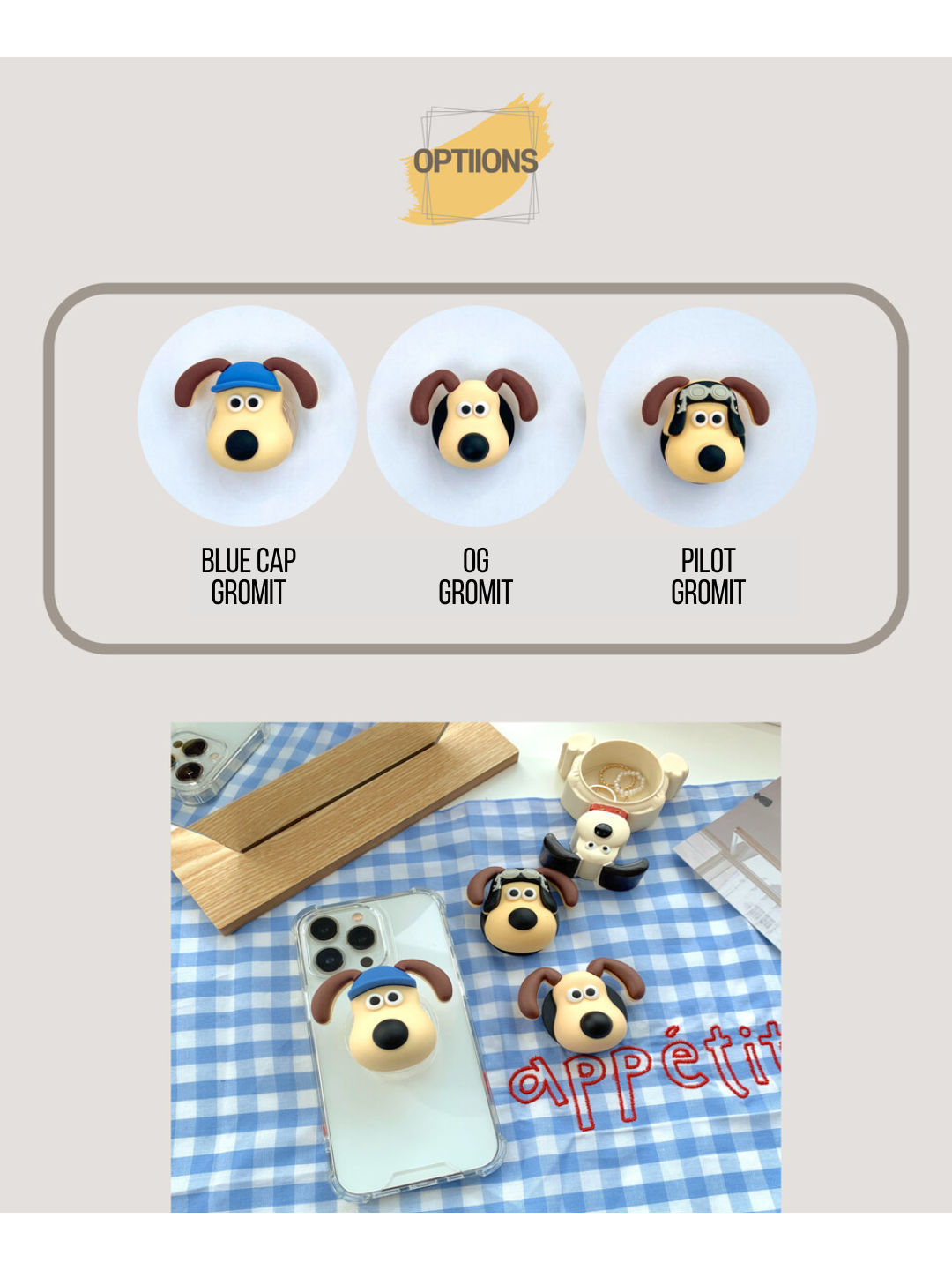 Gromit MagSafe Phone Grip Holder (3designs)