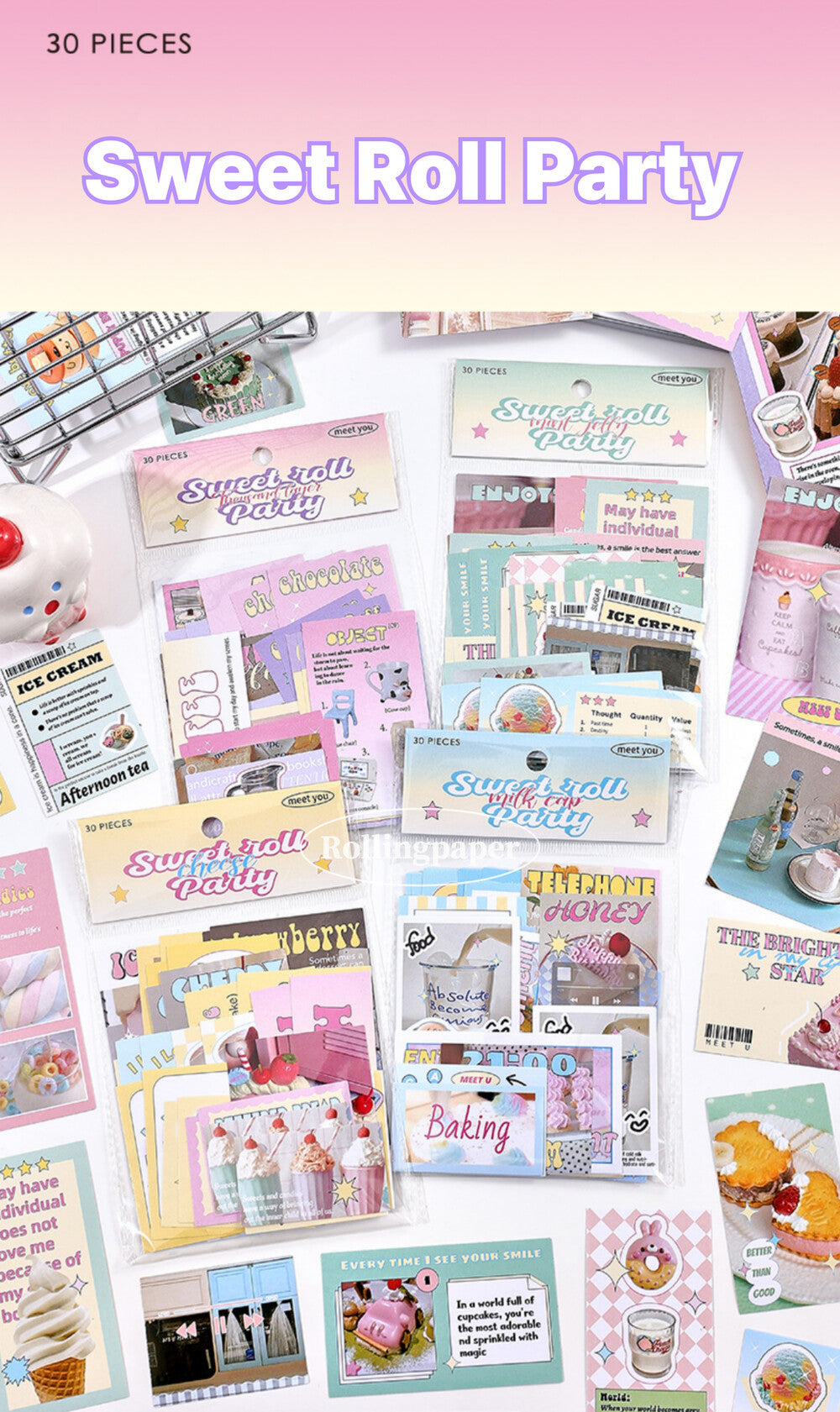 Sweet Roll Party Sticker  4TYPE